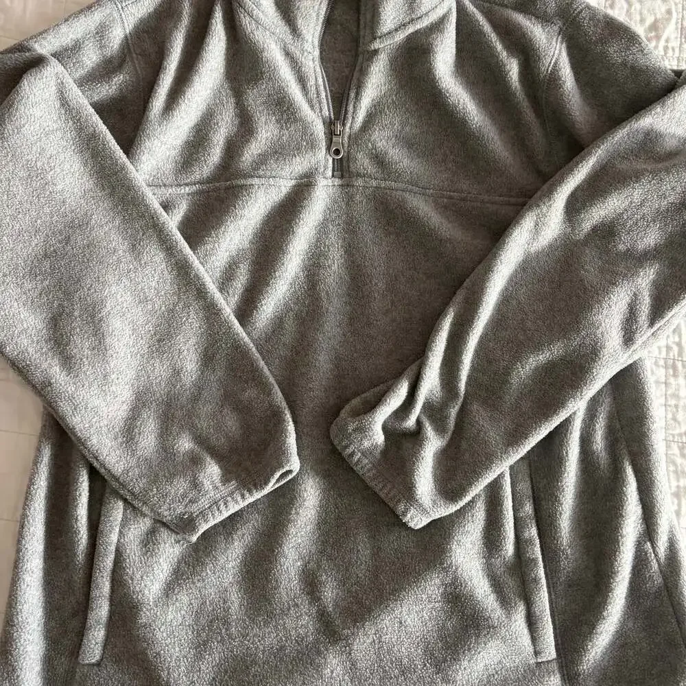 Croft & Barrow Arctic Fleece Men's 1/4 Zip Pullover Sweatshirt with Pockets Gray